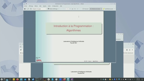 Thumbnail for  CS-107 : Compléments du cours 2 (bases élémentaires de programmation, live-stream du 17.9.2025, sans post-édition)