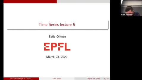 Thumbnail for Lecture 5, Time Series