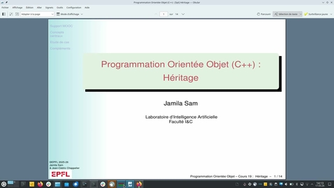 Thumbnail for CS-112(i) : Compléments du cours 5 (Héritage, live-stream du 17.3.2026, sans post-édition)