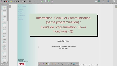 Thumbnail for CS-119(g)  (partie programmation) : compléments du cours 6 (Fonctions (2), live-stream du 13.10.2025, sans post-édition)