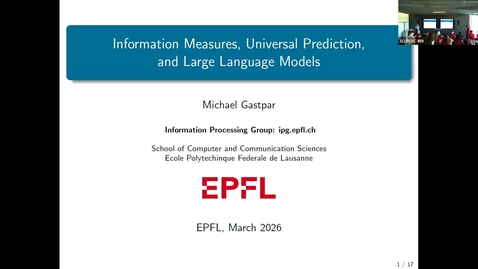 Thumbnail for Information Measures, Universal Prediction, and Large Language Models - OH26