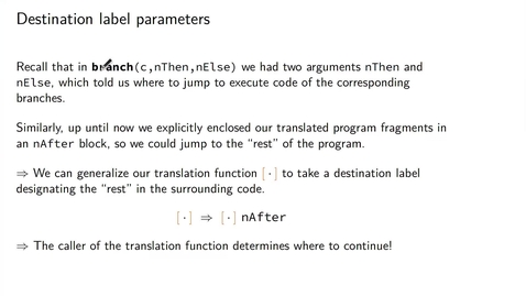 Thumbnail for 10-01-Live1, Compiling with Branch Destination Parameters