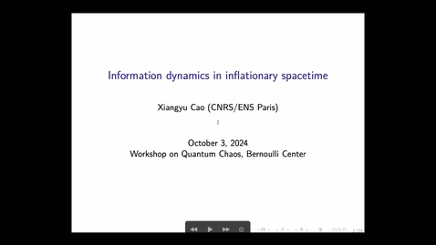 Thumbnail for Xiangyu Cao: Objectivity and encoding in inflationary quantum dynamics