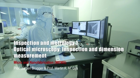 Thumbnail for 7.1 Inspection and metrology 1