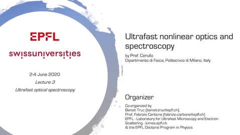 Thumbnail for 3, lecture 3 - Ultrafast optical spectroscopy