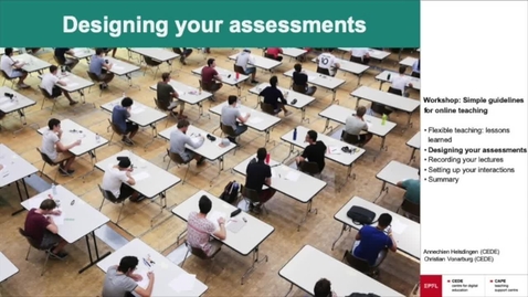 Thumbnail for Simple guidelines for online teaching: Assessments
