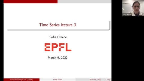 Thumbnail for Lecture 3, Time Series 2022