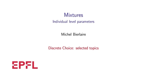 Thumbnail for Mixture models: individual level parameters