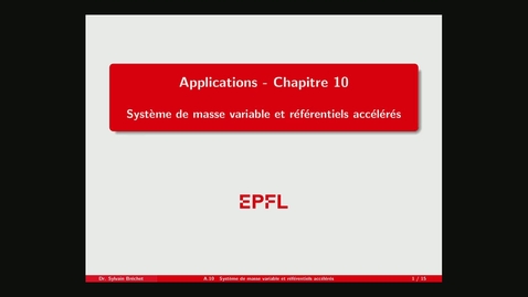 Thumbnail for A10 - Système de masse variable et référentiels accélérés