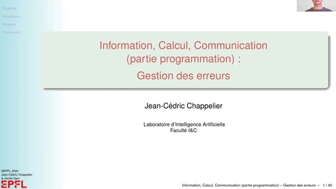 Thumbnail for Gestion des erreurs et exceptions