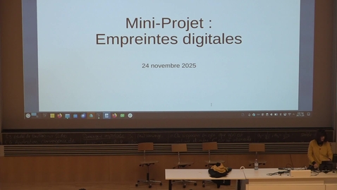Thumbnail for CS-119(g) ICC (partie programmation) : présentation du mini-projet «Empreintes digitales» (live-stream du 24.11.2025, sans post-édition)