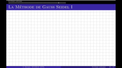 Thumbnail for 4.2.5 La méthode de Gauss-Seidel