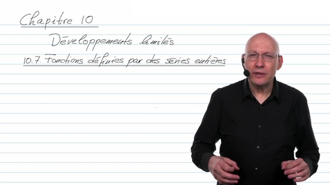 Thumbnail for 10.7 Fonctions définis par des séries entières