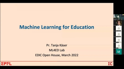 Thumbnail for EDIC OH 2022 - Machine Learning for Education, Tanja Käser