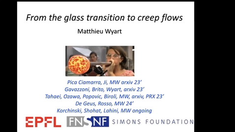Thumbnail for MechE Colloquium: Seeking a unifying description from the glass transition to creep flows