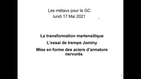 Thumbnail for Metaux5a La transformation martensitique