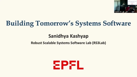 Thumbnail for Building Tomorrow's Systems Software - OH26