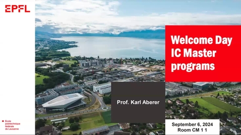Thumbnail for Welcome Day: IC Master's programs, Sept. 6 2024