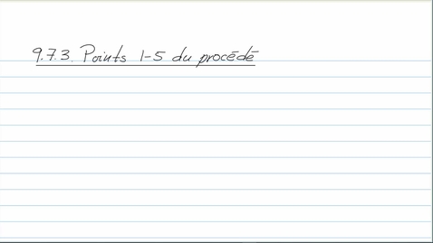 Thumbnail for 9.7.3 Points 1-5 du procédé