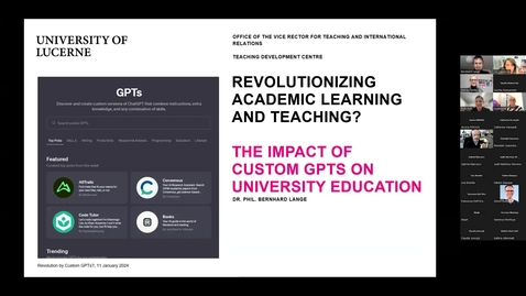 Thumbnail for SFDN Webinar: Custom GPTs for Academic Writing