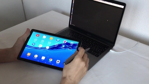 Thumbnail for 06, Share written exercises through ZOOM using: A normal tablet with active pen