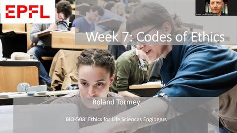Thumbnail for Week 7 Codes of Ethics Lecture Video