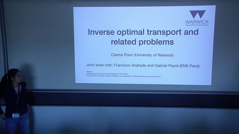 Thumbnail for Clarice Poon - Inverse optimal transport and related problem