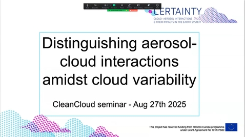 Thumbnail for Seminar: Distinguishing aerosol-cloud interactions amidst cloud variability
