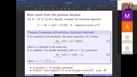 Thumbnail for 20, ME-427 Networked control systems - Fall 2021 / Week 10, hour 1