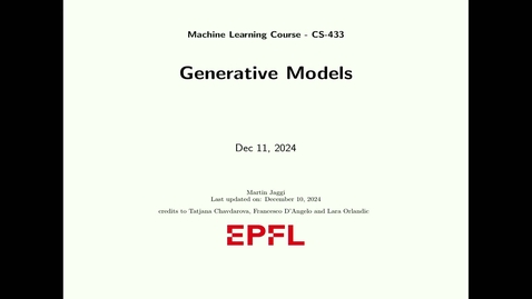 Thumbnail for CS-433 Machine learning | Week 13 Part 2