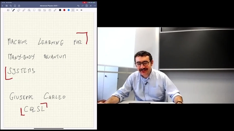 Thumbnail for Machine Learning for Many-Body Quantum Systems by Prof. Giuseppe Carleo