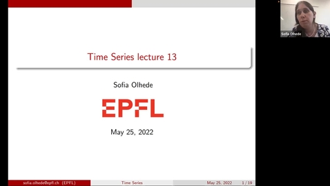 Thumbnail for Lecture 13, Time Series