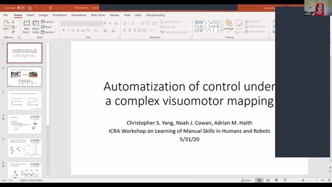 Thumbnail for 07 Spotlight A01 - Automatization of control under a complex visuomotor mapping, Christopher Yang
