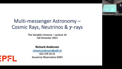 Thumbnail for Lecture 10 - Multimessenger Astrophysics I: Astroparticle events