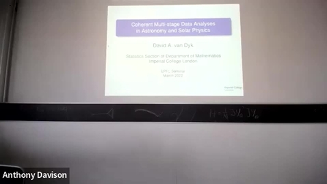 Thumbnail for David van Dyk: Coherent Multi-stage Data Analyses in Astronomy and Solar Physics, 4 March 2022