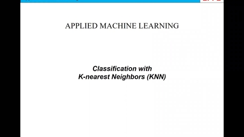 Thumbnail for Lecture 5 | Part 3, KNN Classifier