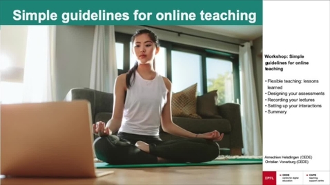 Thumbnail for Simple guidelines for online teaching: introduction