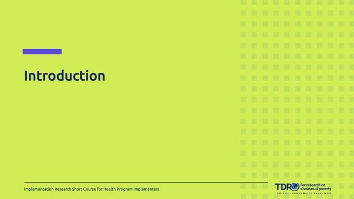 Thumbnail for channel MOOC - Short Course for Health Implementers