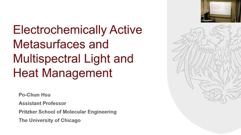 Thumbnail for MechE Colloquium: Electrochemically Active Metasurfaces for Multispectral Radiative Heat Management