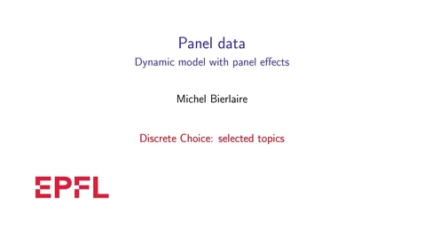Thumbnail for Panel data: dynamic model with panel effects