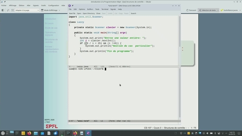 Thumbnail for CS-107 : Complément du cours 3 (Structures de contrôle, live-stream du 24.9.2025 sans post-édition)