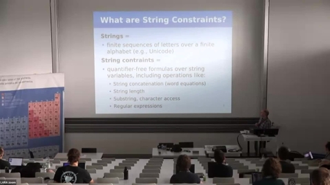 Thumbnail for Philipp Rümmer: On Regular Constraint Propagation for Solving String Constraints