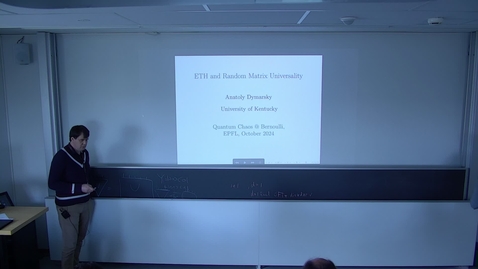 Thumbnail for Anatoly Dymarsky: ETH and Random Matrix Universality