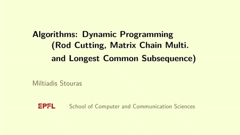 Thumbnail for CS-250 Algorithms I | Tuesday | Spring 2026