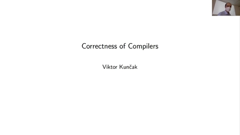 Thumbnail for 13-01-Live1, Correctness of Compilers, Part 1