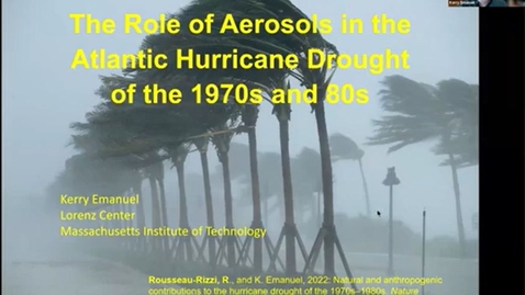 Thumbnail for The Role of Aerosols in the Atlantic Hurricane Drought of the 1970s and 80s