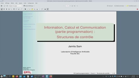 Thumbnail for CS-119g (partie programmation) : complément du cours 4 (Structures de contrôle, live-streaming du 29.9.2025, sans post-édition)