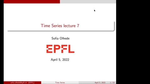 Thumbnail for Lecture 7, time series