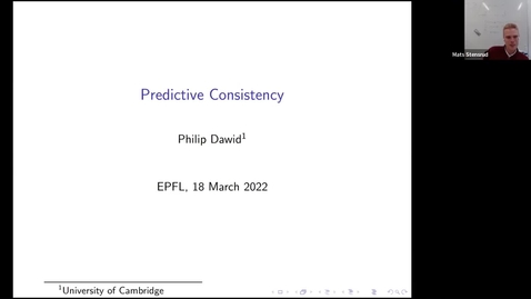 Thumbnail for Philip Dawid: Predictive Consistency, 18 March 2022