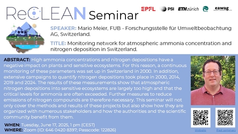 Thumbnail for Monitoring network for atmospheric ammonia concentration and nitrogen deposition in Switzerland